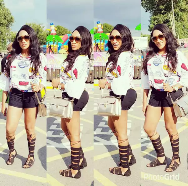 Photos: Actress Oge Okoye Puts Her Hot Legs On Display As She Stepped Out In Shorts